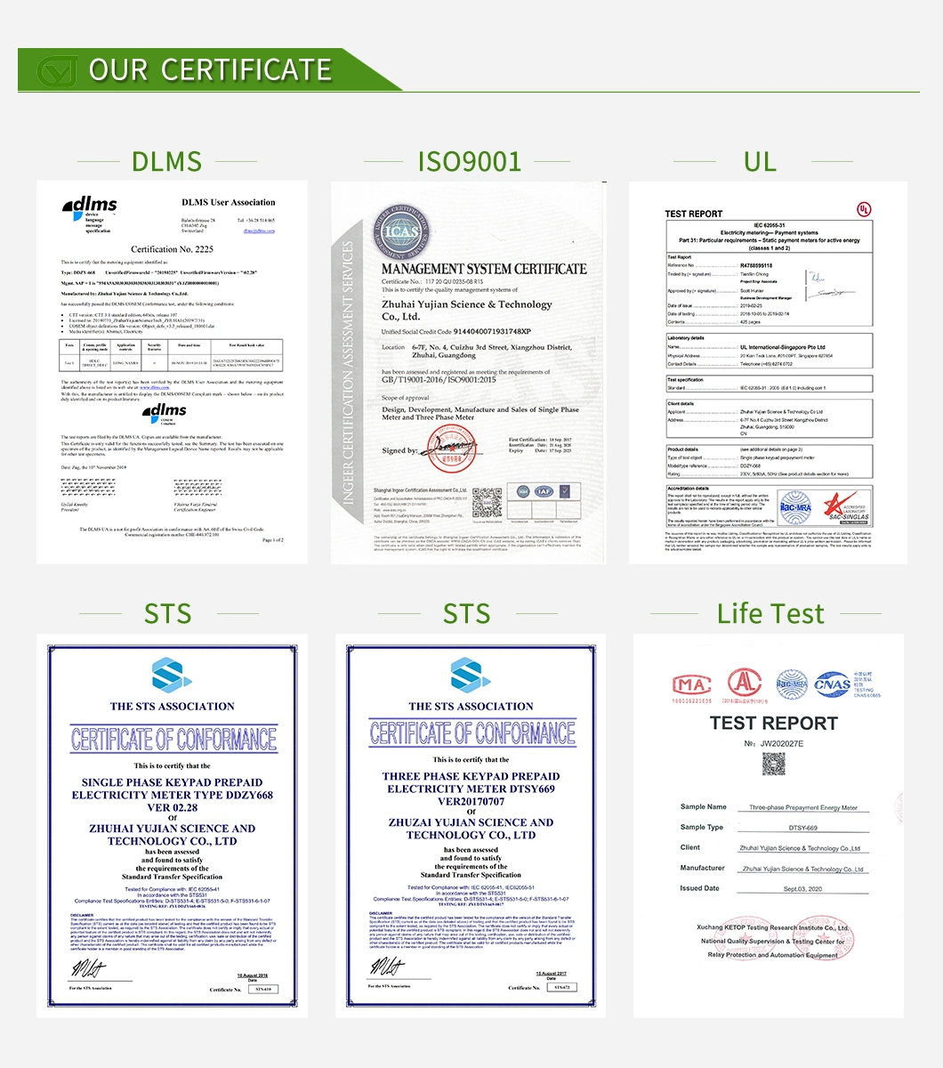 Single Phase Prepayment Smart Energy Meter with Sts Approval